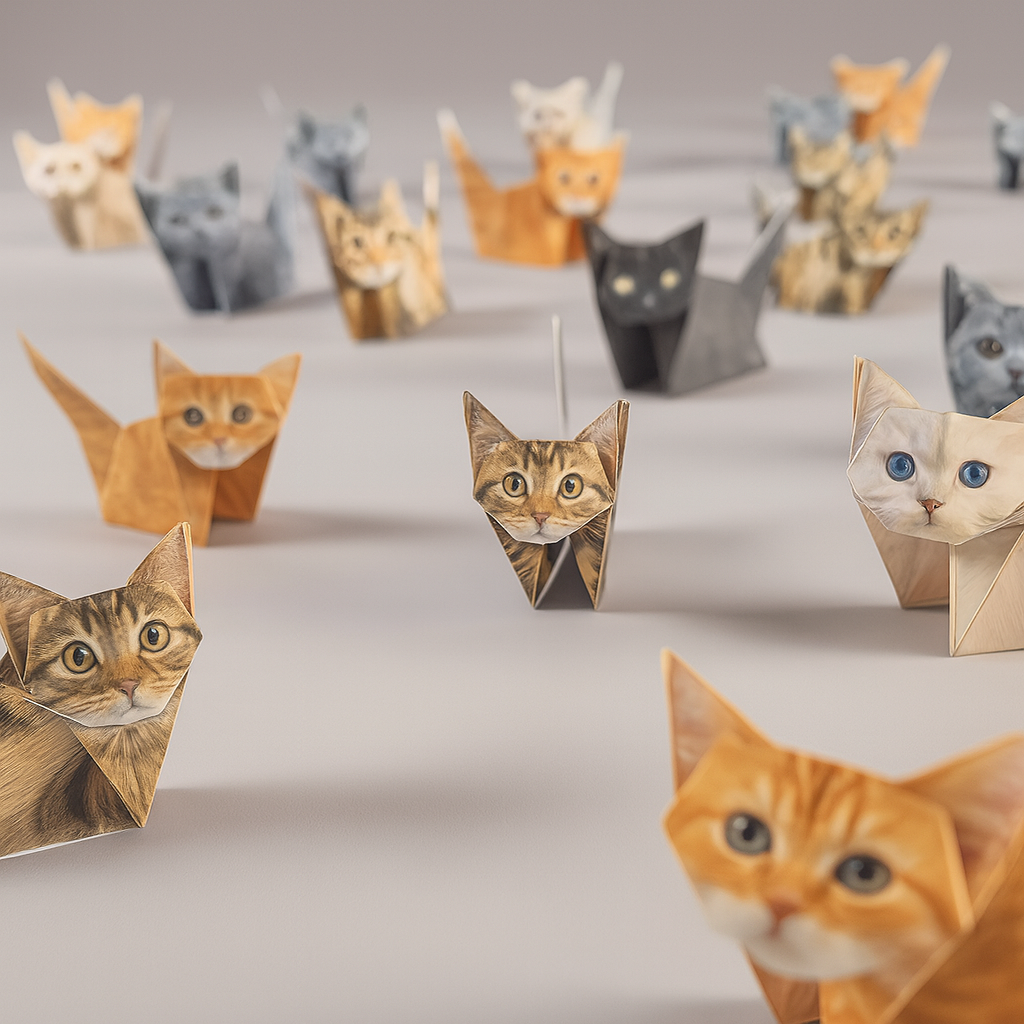 Foldable Paper Pets™ – 3D Papercraft Animal Decor Kit